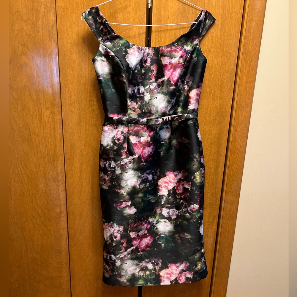 Frascara Floral Belted Midi Dress